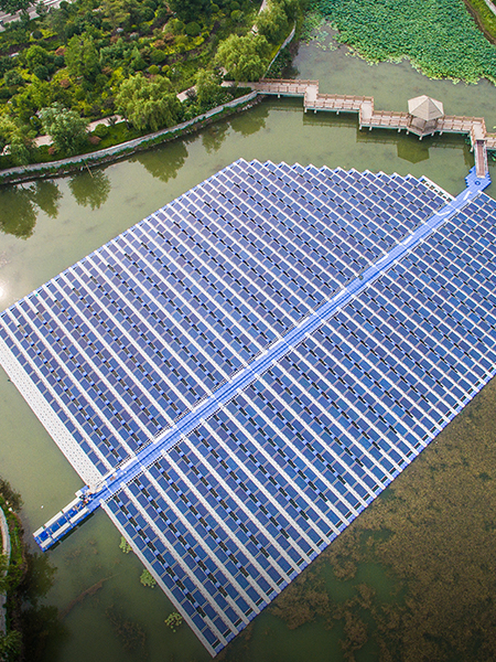 The 300 kW Water-surface Distributed PV Power Plant in Jining, Shandong Province